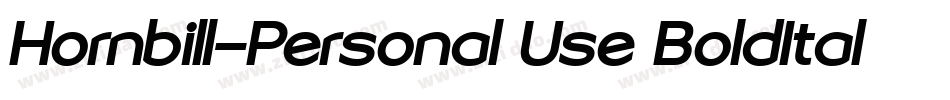 Hornbill-Personal Use BoldItalic字体转换